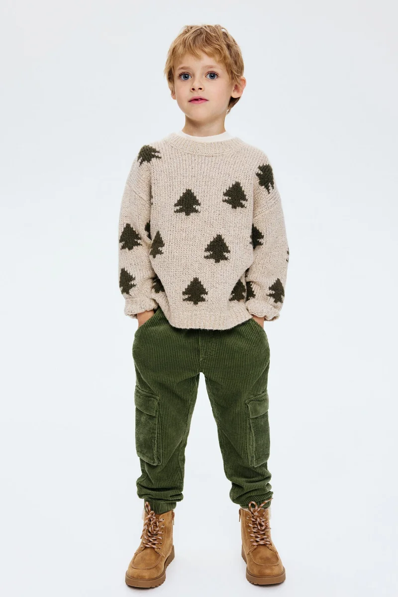 H&M Corduroy cargo joggers